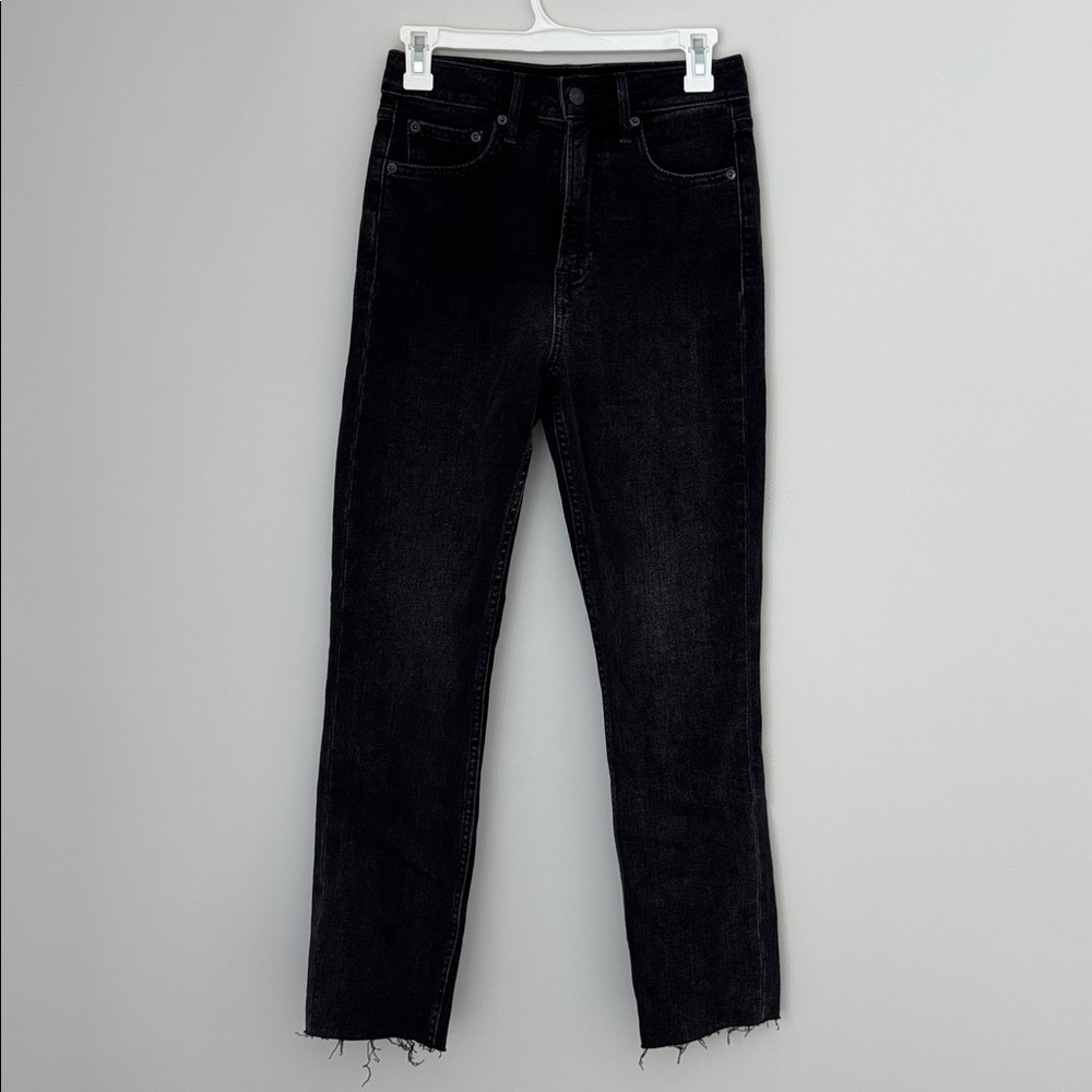 GAP Black Raw Hem Vintage Slim Sky High Rise Jeans